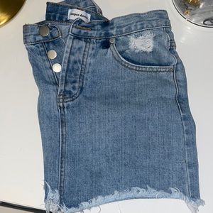 Super down blue Jean skirt